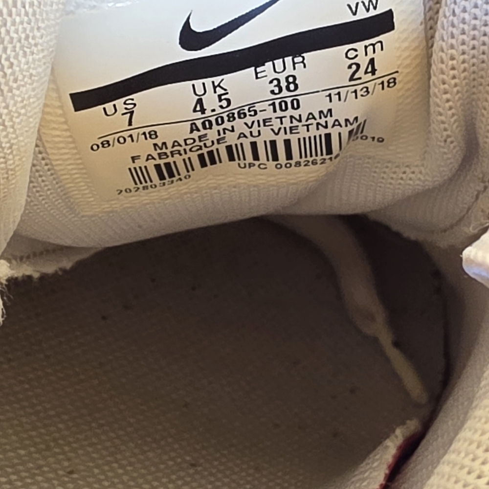 Nike Air Max 1 Women's Golf Shoes Sneakers Spikeless White Gum AQ0865-100 Size 7 - Picture 8 of 8